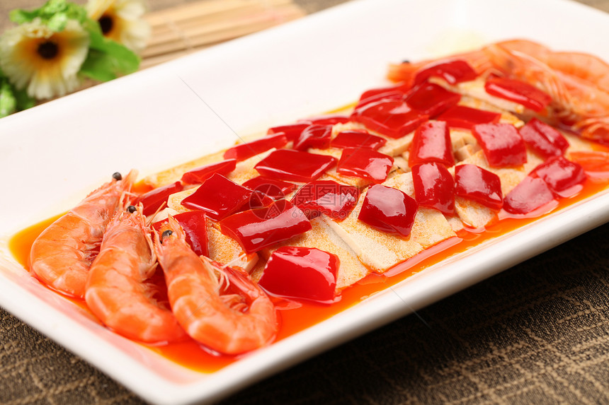 中餐剁椒豆腐虾图片