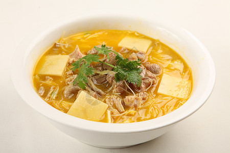 中餐咖喱牛肉汤背景图片