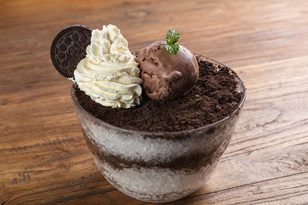 奥利奥慕斯巧克力冰淇淋背景