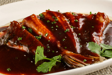 红烧划水鱼美味海鱼肉高清图片