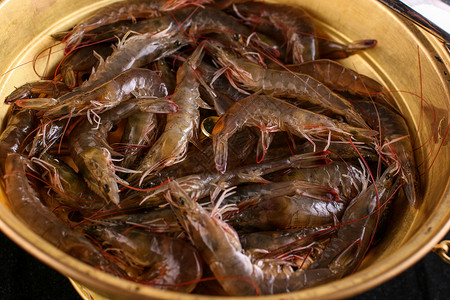 水煮虾传统金虾厂高清图片