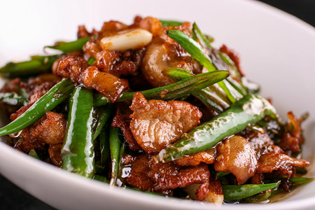 小炒肉传统蔬菜高清图片