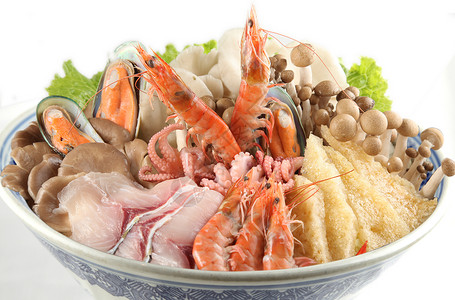 海虾锅背景