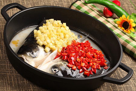 剁椒鱼头中国文化鳙鱼高清图片