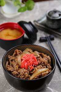 肥牛青花鱼套餐牛肉饭背景