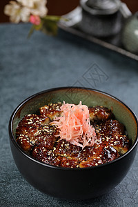 烤鳗鱼饭日本鳗鱼饭高清图片