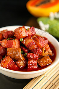 红烧肉中国黄酒高清图片
