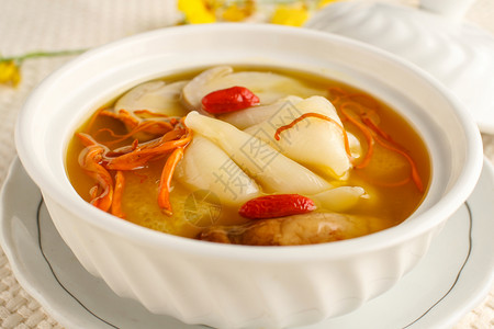 金汤鱼胶中国菜美味高清图片