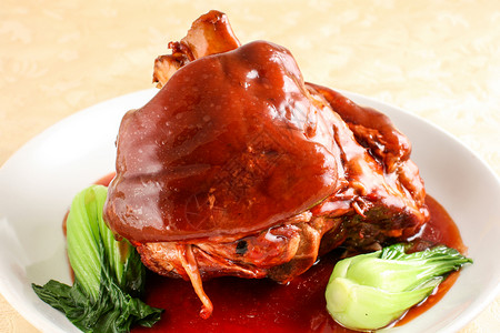 红焖猪蹄肘子食物高清图片