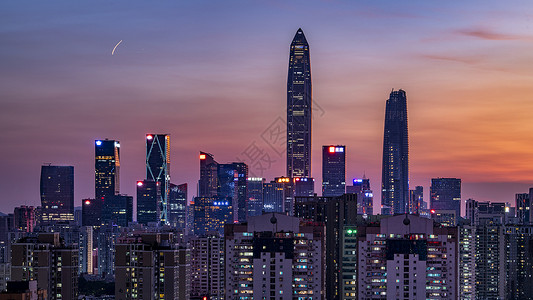 广东深圳市CBD夜景风光图片