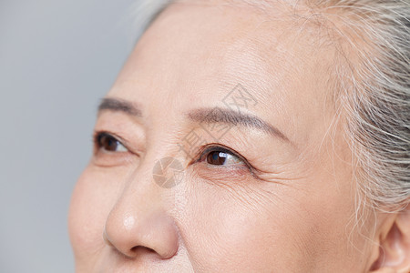 女人皱纹老年人的眼睛背景