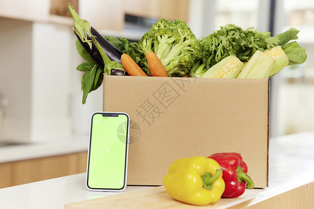 社群团购手机团购蔬菜背景