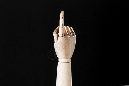 木头手掌模型手势图片