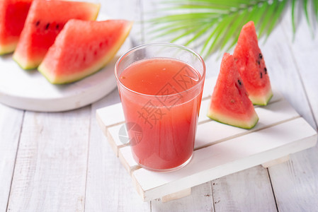 夏季美味的水果西瓜汁背景图片