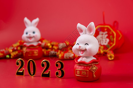 2023兔年日历新年2023年兔年图片背景
