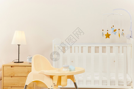 婴儿摇椅婴儿房里的温馨场景背景