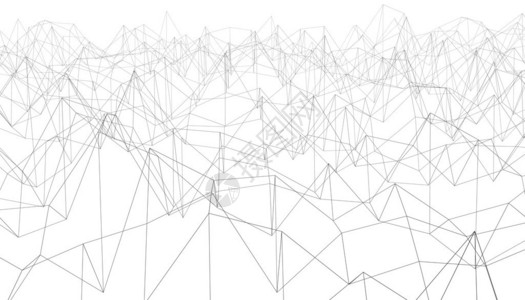 孤立在白色背景上的抽象折线图片