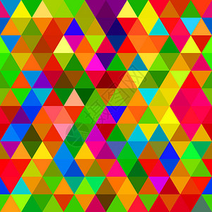带有彩色三角形的无缝重复背景图案背景图片
