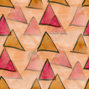 红色黄艺术三角形图案三角形抽象无图片