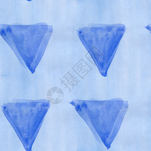 蓝色三角形三角形抽象无缝条图片