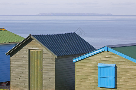北德文海岸的假日小屋英国在布里斯托尔海峡图片