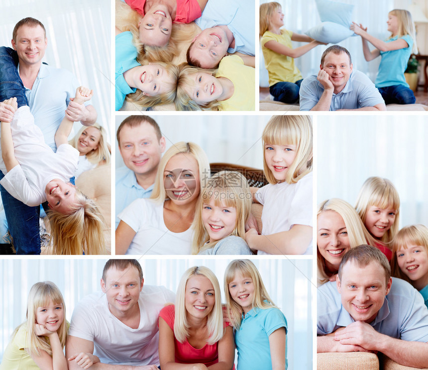 幸福家庭与在家休息的可图片