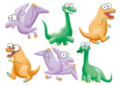 有趣的怪物卡通套装恐龙图片