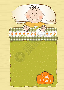 婴儿与睡在床上的孩子一起的图片
