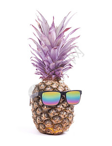 带太阳眼镜的有趣的菠萝图片