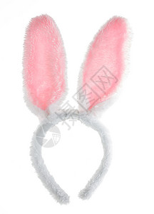 复活节粉红兔子耳朵白高清图片