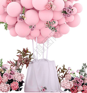 喜庆3d将粉色气球制设计图片