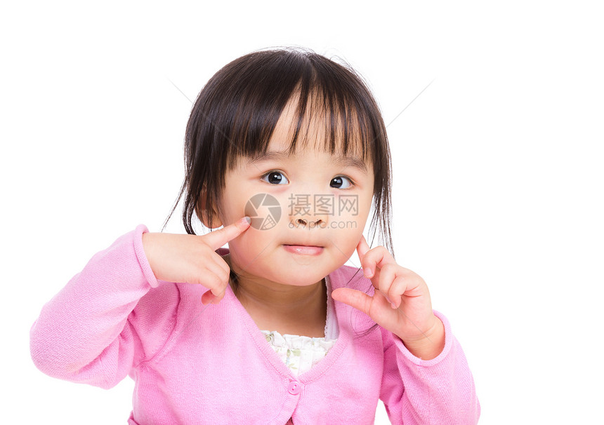 亚洲小女孩摸脸图片