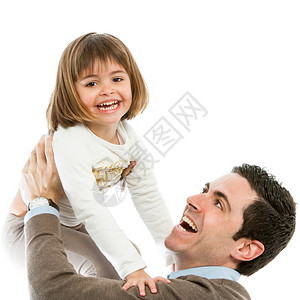 爸和女儿玩耍的肖图片