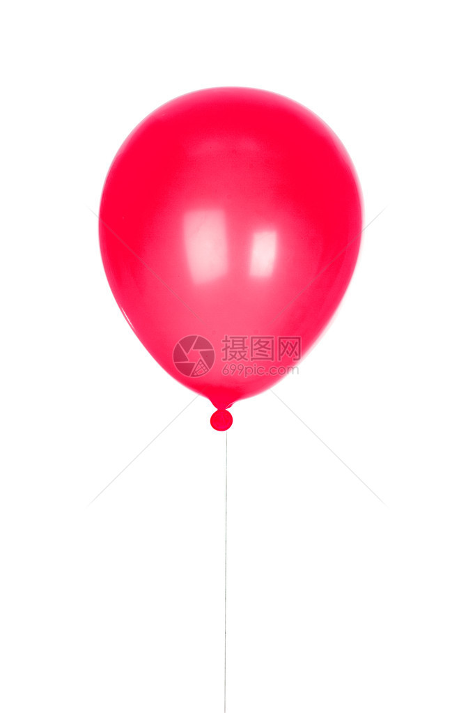 红气球膨胀孤立图片