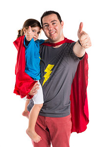 家庭穿得像超级英雄图片