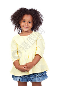 可爱的非洲小女孩有美丽的发型图片