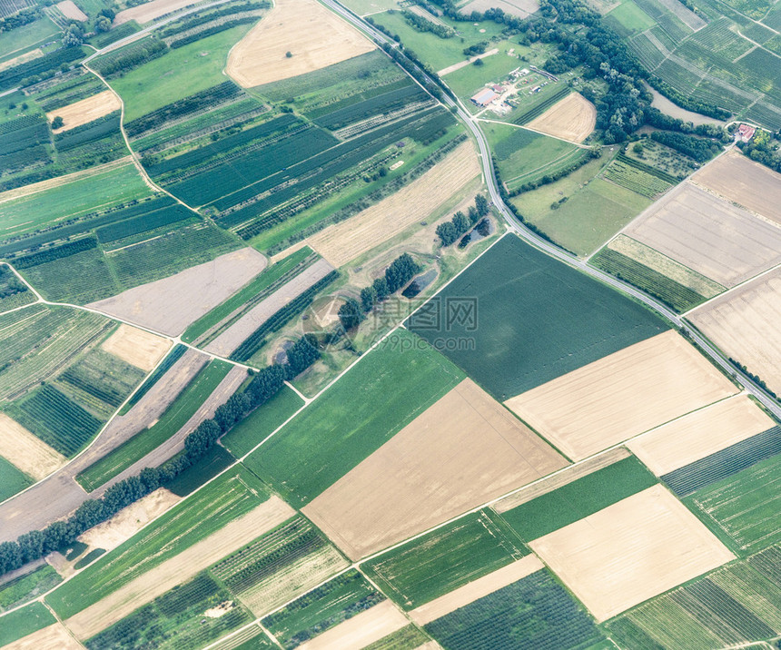 莱茵兰普法尔茨乡村景观空中图片