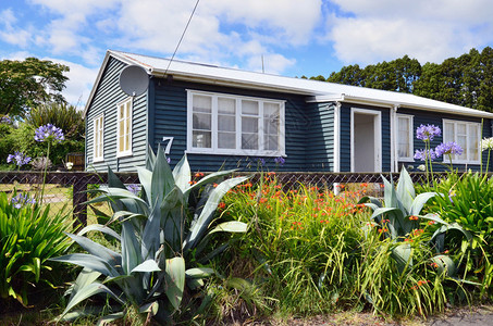 新西兰农村地区典型的小型城镇住宅附近图片