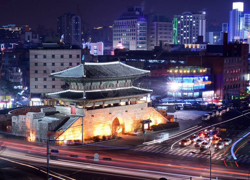 韩国首尔南大门图片