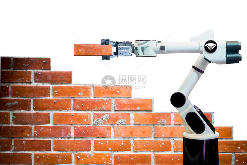 智能机器人工业40臂砖建筑施工人力远程wi图片