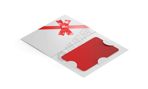 礼品卡模板封装在白色背景上用于设背景图片