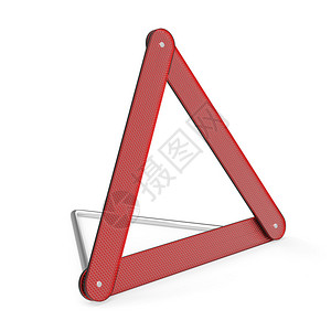 白色背景上的紧急警告三角形图片
