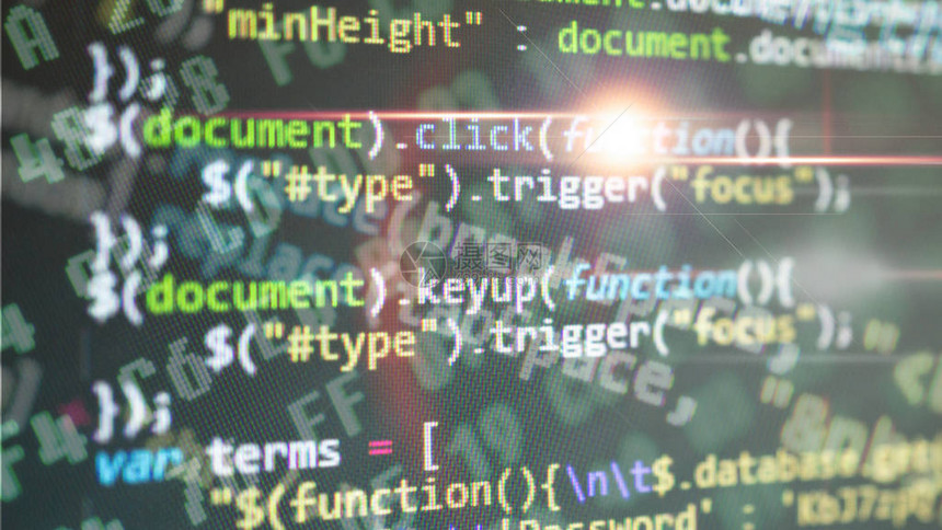 程序员开发人员的编码应用程序带有源代码的计算机上的脚本软件编程代码图片