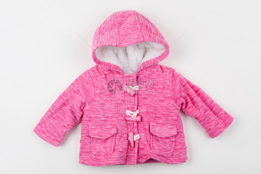 可爱的粉色儿童冬装外套图片