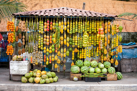 公路商店里的水果图片