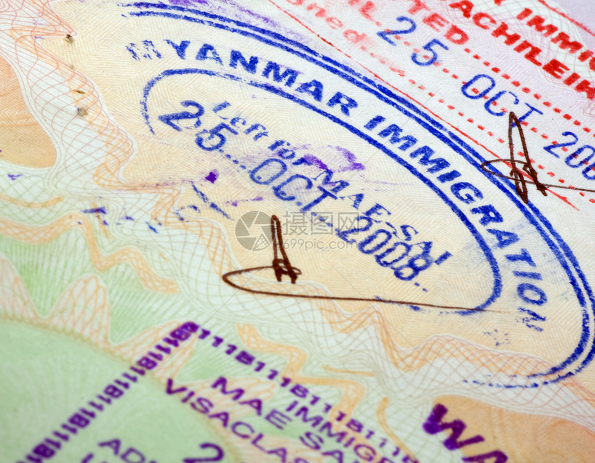 缅甸签证图片
