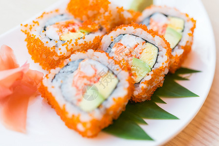 加州卷寿司卷日本食品图片