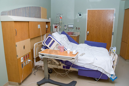 医院里的病床图片