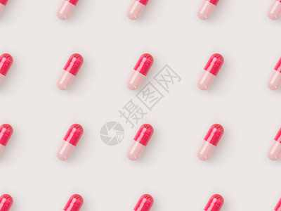 一组红色和粉红色药丸图片