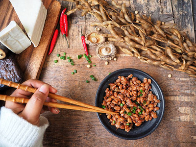 关闭纳豆日本食物图片